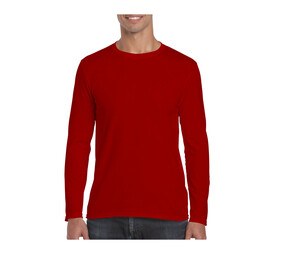 Gildan GN644 - Softstyle T-Shirt Volwassenen Met Lange Mouw Rood