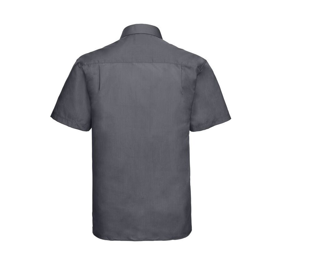 Russell Collection JZ935 - Poly/Katoenen Easy Care Poplin Overhemd Met Korte Mouw