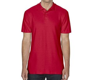 Gildan GN480 - Heren Sofstyle Dubbele Pique Polo-Shirt Rood