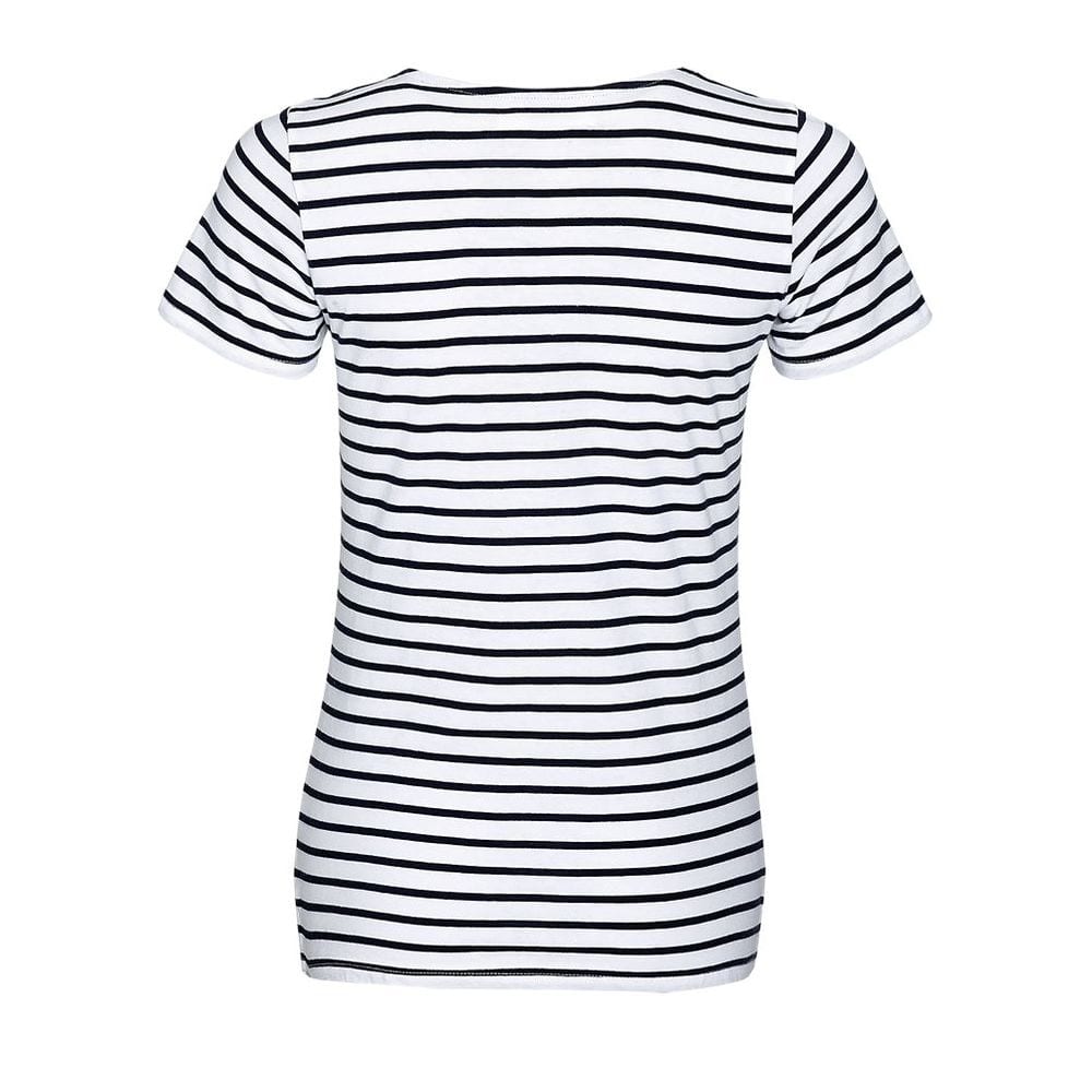 SOL'S 01399 - MILES WOMEN Tee Shirt Dames Gestreept Met Ronde Hals