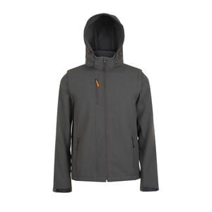 SOL'S 01647 - TRANSFORMER Softshell Afneembare Kap En Mouwen Houtskool Grijs