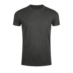 SOL'S 00580 - Imperial FIT Heren Tee Shirt Met Aangepaste Ronde Kraag Houtskool gemêleerd