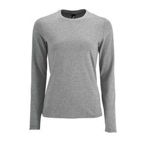 SOL'S 02075 - Imperial LSL WOMEN Dames T Shirt Met Lange Mouwen Gemengd grijs