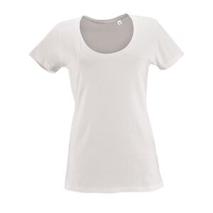 SOL'S 02079 - Metropolitan Dames Laag Uitgesneden T Shirt Met Ronde Hals Wit