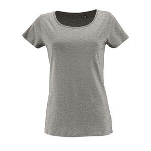 SOL'S 02077 - Milo Women Dames T Shirt Met Korte Mouwen Gemengd grijs