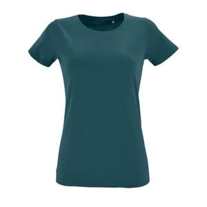 SOL'S 02758 - Regent Fit Women Dames Nauwsluitend T Shirt Met Ronde Hals Eend Blauw