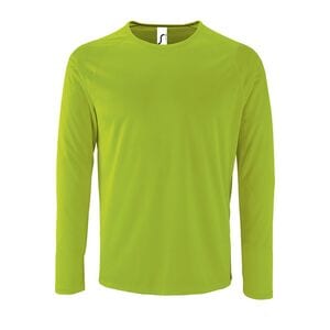 SOL'S 02071 - Sporty Lsl Men Heren Sport T Shirt Met Lange Mouwen Neon groen