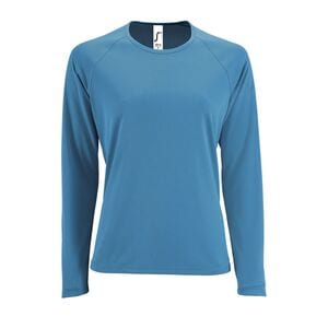 SOL'S 02072 - Sporty Lsl Women Dames Sport T Shirt Met Lange Mouwen Aqua