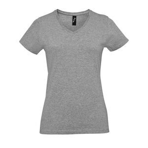 SOL'S 02941 - Imperial V Women Dames T Shirt Met V Hals Gemengd grijs