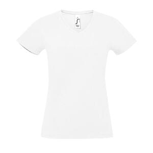 SOL'S 02941 - Imperial V Women Dames T Shirt Met V Hals Wit
