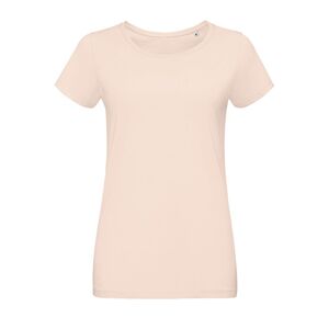 SOL'S 02856 - Martin Women Dames Nauwsluitend Jersey T Shirt Met Ronde Hals Crème-roze