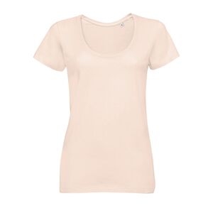 SOL'S 02079 - Metropolitan Dames Laag Uitgesneden T Shirt Met Ronde Hals Crème-roze