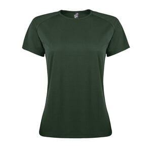 SOL'S 01159 - SPORTY VROUW Dames T Shirt Raglan Mouwen Bosgroen
