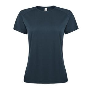 SOL'S 01159 - SPORTY VROUW Dames T Shirt Raglan Mouwen Petroleum Blauw
