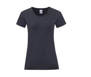 Fruit of the Loom SC151 - Iconic T-Shirt Dames Diep marine