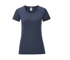 Fruit of the Loom SC151 - Iconic T-Shirt Dames Heide marine