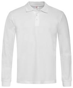 Stedman STE3400 - Poloshirt met lange mouwen voor mannen Wit