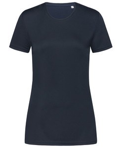 Stedman STE8100 - T-shirt met ronde hals voor vrouwen Interlock Active-Dry Blauwe Middernacht