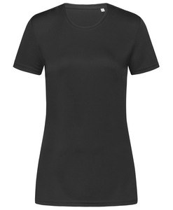 Stedman STE8100 - T-shirt met ronde hals voor vrouwen Interlock Active-Dry Zwart Opaal