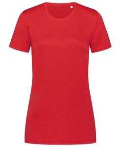 Stedman STE8100 - T-shirt met ronde hals voor vrouwen Interlock Active-Dry Karmijnrood