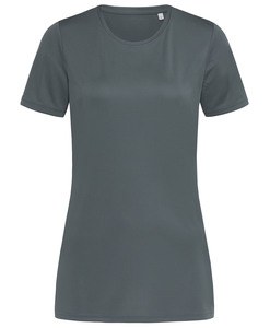Stedman STE8100 - T-shirt met ronde hals voor vrouwen Interlock Active-Dry Granietgrijs