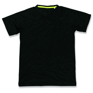 Stedman STE8410 - T-shirt met ronde hals voor mannen Active-Dry  Zwart Opaal