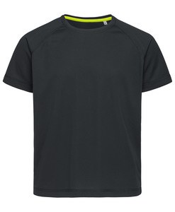 Stedman STE8570 - T-shirt met ronde hals voor kinderen Active-Dry Zwart Opaal