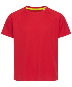 Stedman STE8570 - T-shirt met ronde hals voor kinderen Active-Dry Karmijnrood