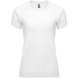 Roly CA0408 - BAHRAIN WOMAN Dames T-shirt met korte raglanmouwen in technisch weefsel Wit