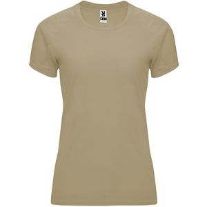 Roly CA0408 - BAHRAIN WOMAN Dames T-shirt met korte raglanmouwen in technisch weefsel Donker zand