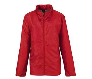 B&C BC325 - Microfleece gevoerde windjack voor dames Rood