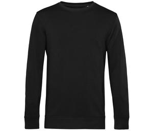 B&C BCU31B - Organic Round Neck Sweatshirt Zwart Puur