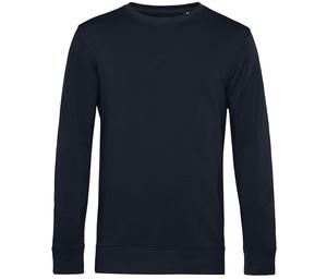 B&C BCU31B - Organic Round Neck Sweatshirt Marineblauw