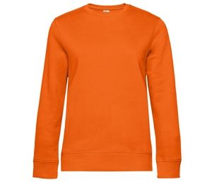 B&C BCW01Q - Sweatshirt met rechte mouwen 280 QUEEN Puur oranje