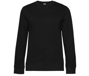 B&C BCW01Q - Sweatshirt met rechte mouwen 280 QUEEN Zwart Puur