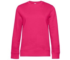 B&C BCW01Q - Sweatshirt met rechte mouwen 280 QUEEN Magenta Roze