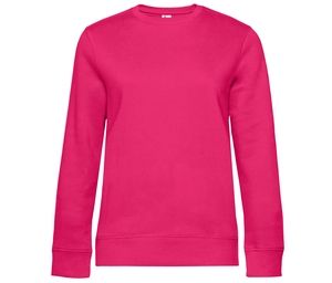 B&C BCW01Q - Straight Sleeve Sweatshirt 280 QUEEN Magenta Roze