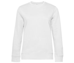 B&C BCW01Q - Sweatshirt met rechte mouwen 280 QUEEN Wit