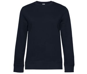 B&C BCW01Q - Sweatshirt met rechte mouwen 280 QUEEN Marineblauw