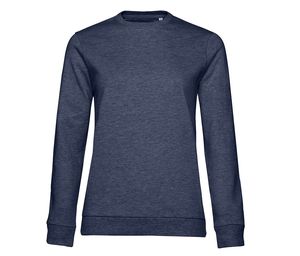 B&C BCW02W - Dames crewneck Heide marine