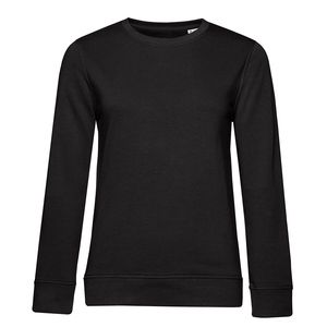 B&C BCW32B - Bio-sweatshirt voor dames met ronde hals Zwart Puur