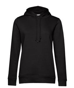 B&C BCW34B - Bio-hoodie voor dames Zwart Puur