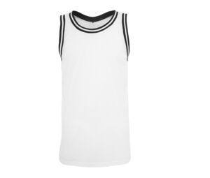 Build Your Brand BY009 - Tanktop van mesh Wit / Zwart