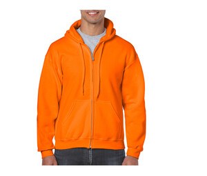 Gildan GN960 - Heavy Blend Unisex Vest Met Rits Veiligheid Oranje