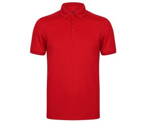 Henbury HY460 - Polo heren stretch polyester Rood