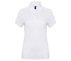 Henbury HY461 - Polo dames polyester stretch Wit