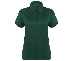 Henbury HY461 - Polo dames polyester stretch Fles groen