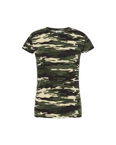 JHK JK150 - Vrouwen 155 T-shirt met ronde hals Camouflage