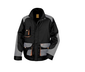 Result RS316 - Lite Work Jacket Zwart / Grijs / Oranje