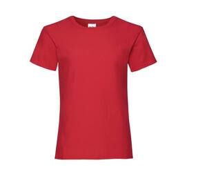 Fruit of the Loom SC229 - Meisjes Valueweight T-Shirt Rood